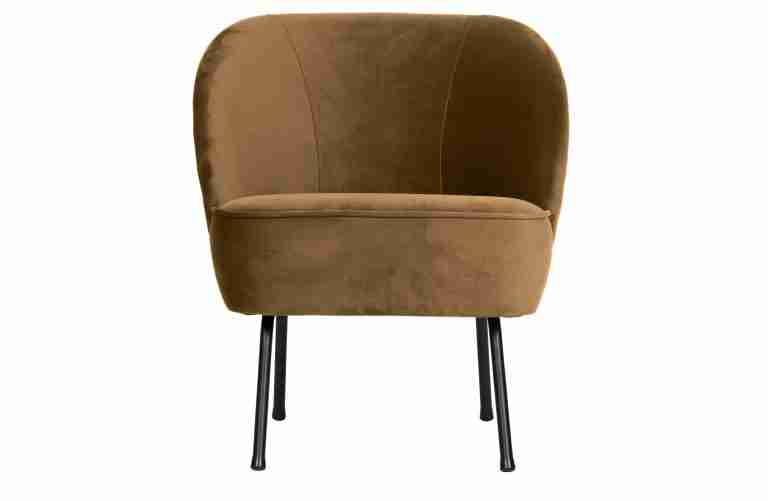 WOOOD Fauteuil 'Vogue' Velvet, kleur Honing Geel