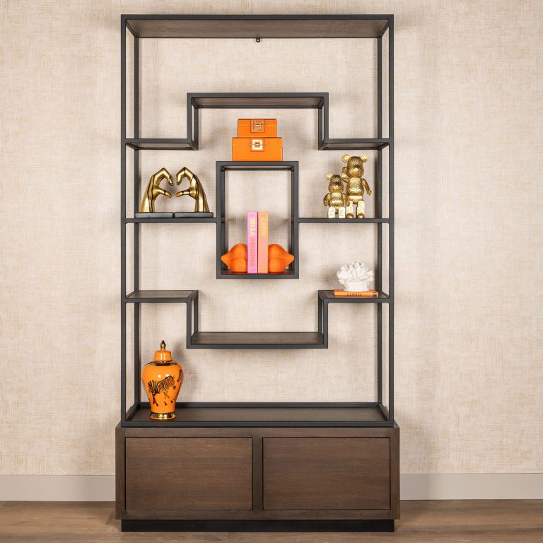 Richmond Wandkast 'Bonvoy' Eiken, 222 x 120cm, kleur Bruin