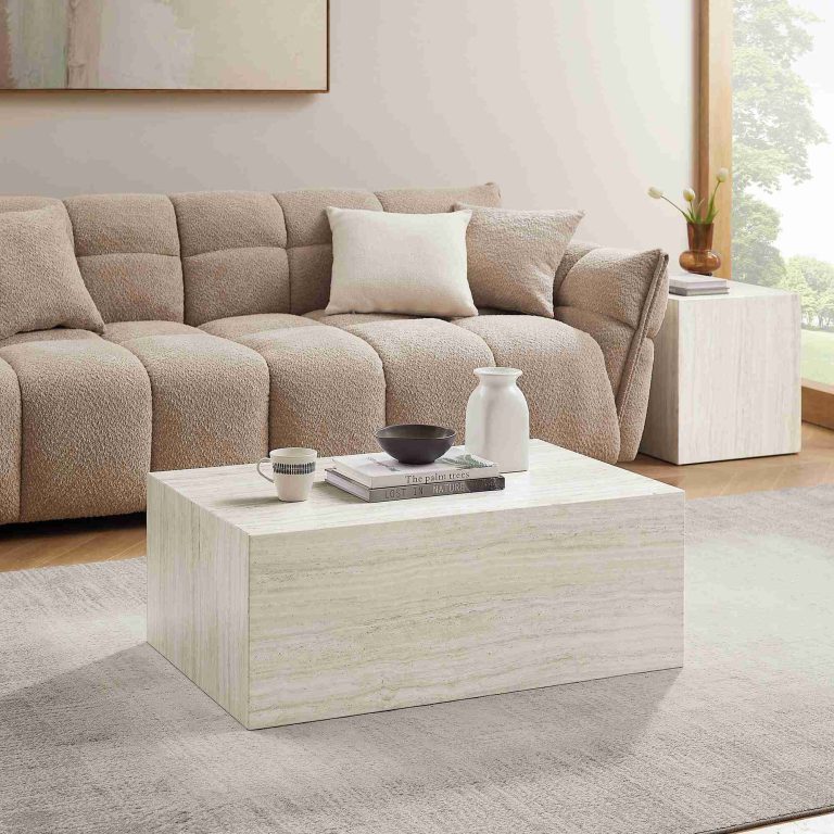 Artistiq Salontafel 'Helder' Travertinlook, 90 x 60cm