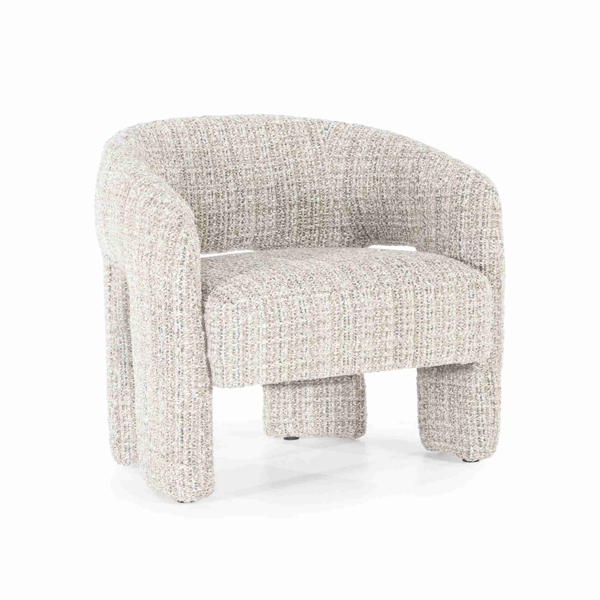 Eleonora Fauteuil 'Hamilton' Grove Bouclé, kleur Taupe