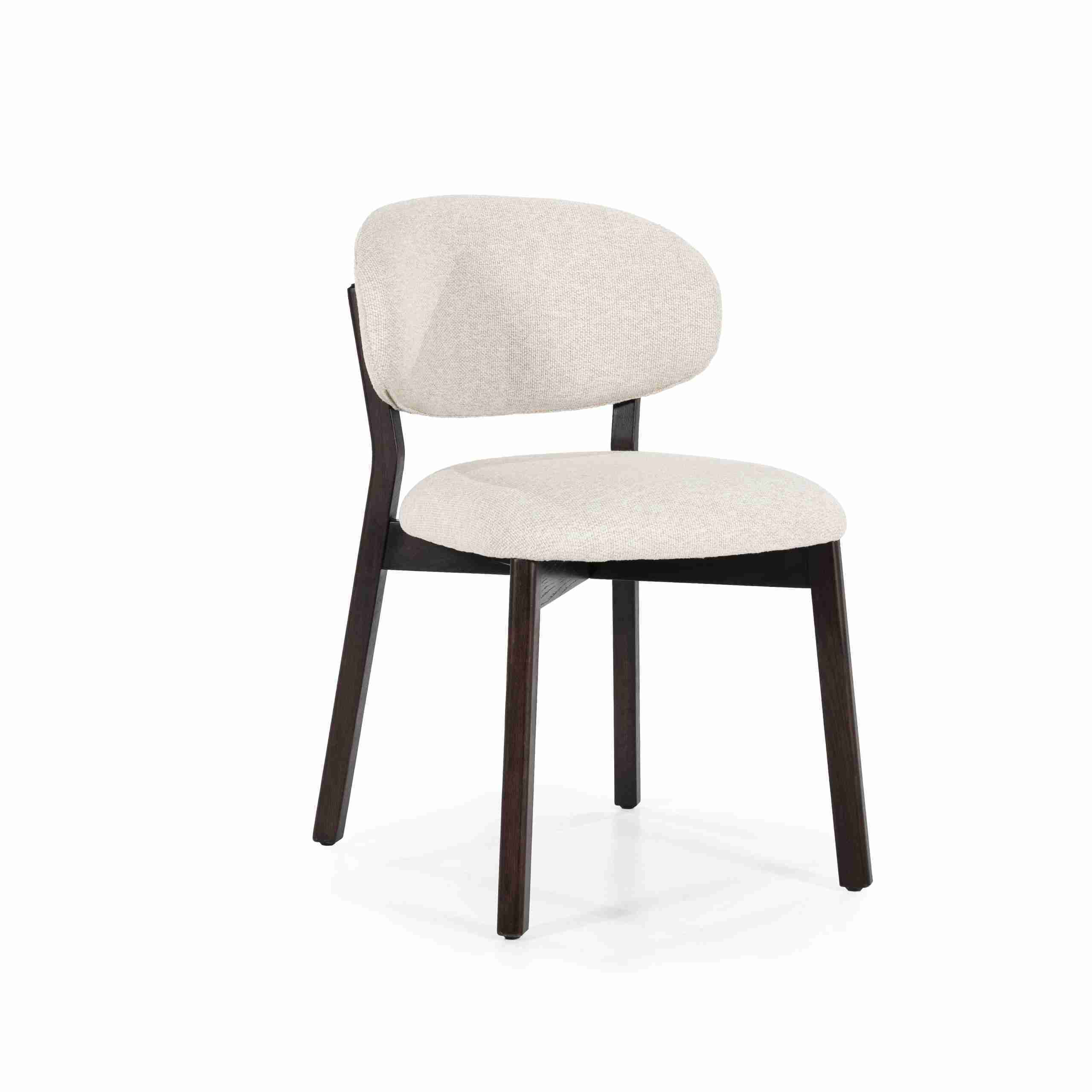 Eleonora Eetkamerstoel 'Mikky' kleur Beige/Bruin