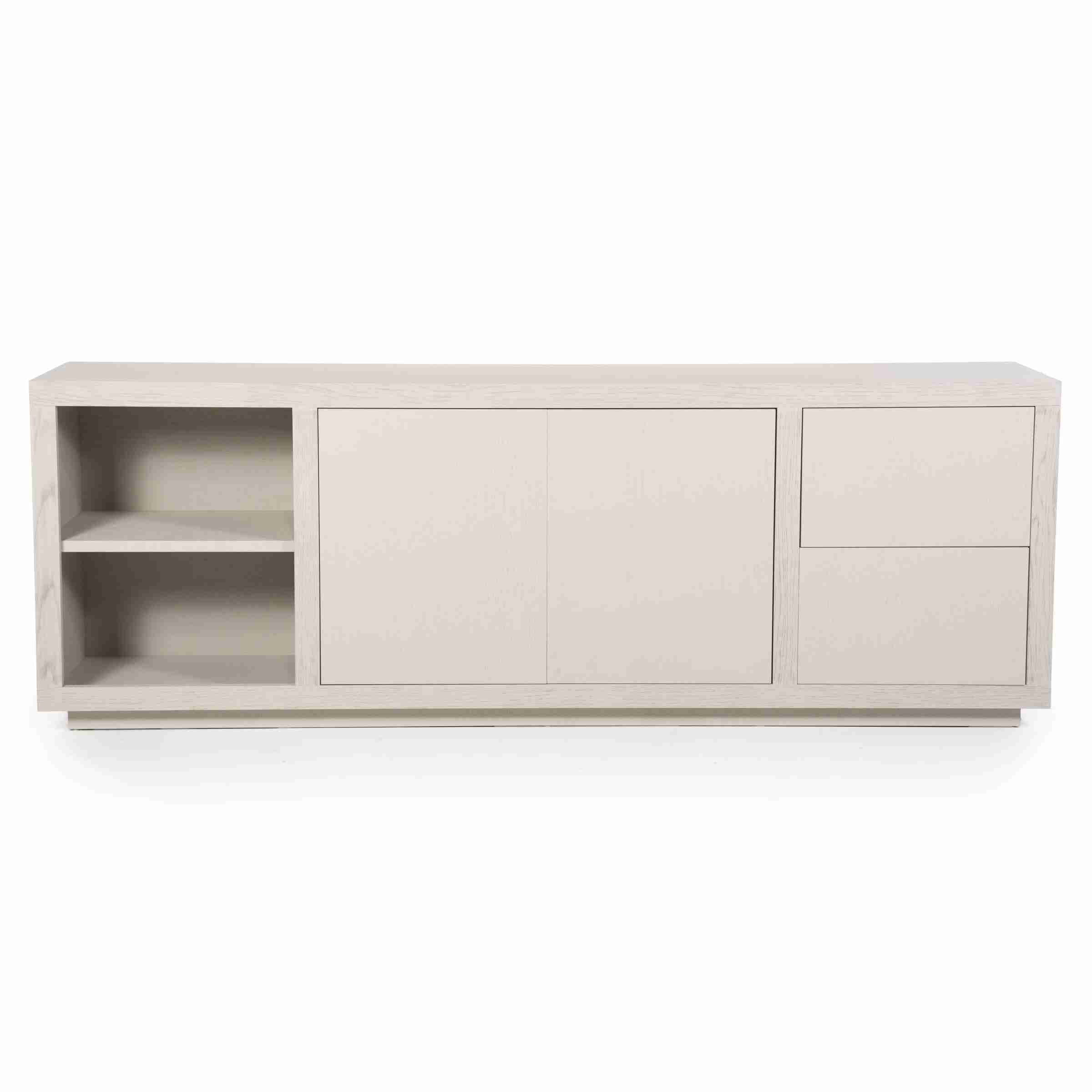 Eleonora Dressoir 'Helsinki' Eiken, 200cm, kleur Taupe