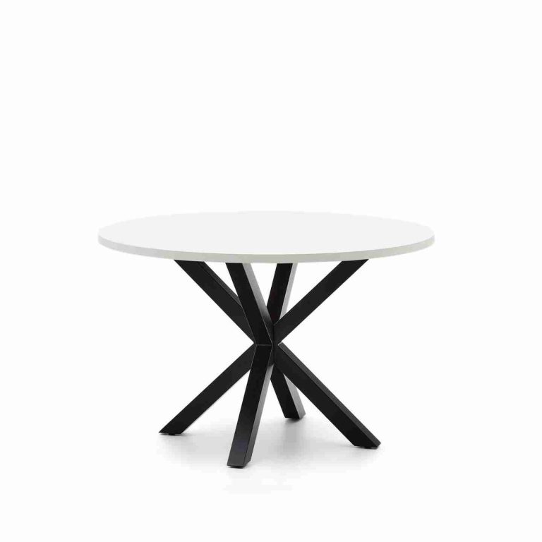 Kave Home Ronde Eettafel 'Argo' Melamine, 120cm, kleur Wit
