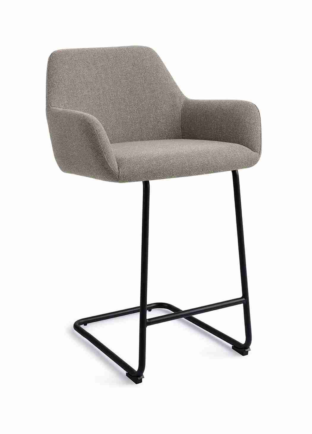 Jesper Home Barkruk 'Hiroo' Arch Black, kleur Foggy Fusion (zithoogte 66cm)