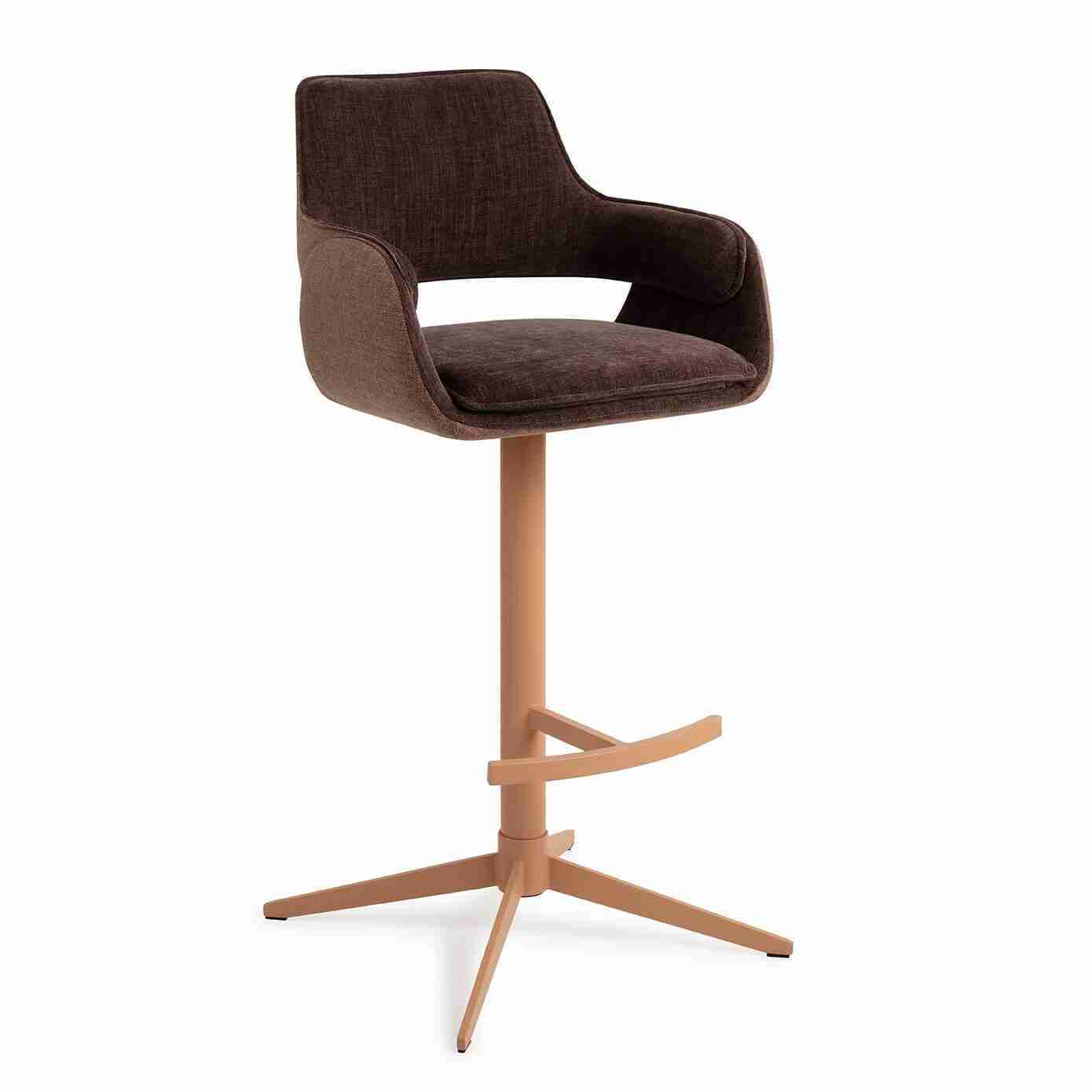 Jesper Home Barkruk 'Oketo' Draaibaar, kleur Chestnut Chase (zithoogte 75cm)