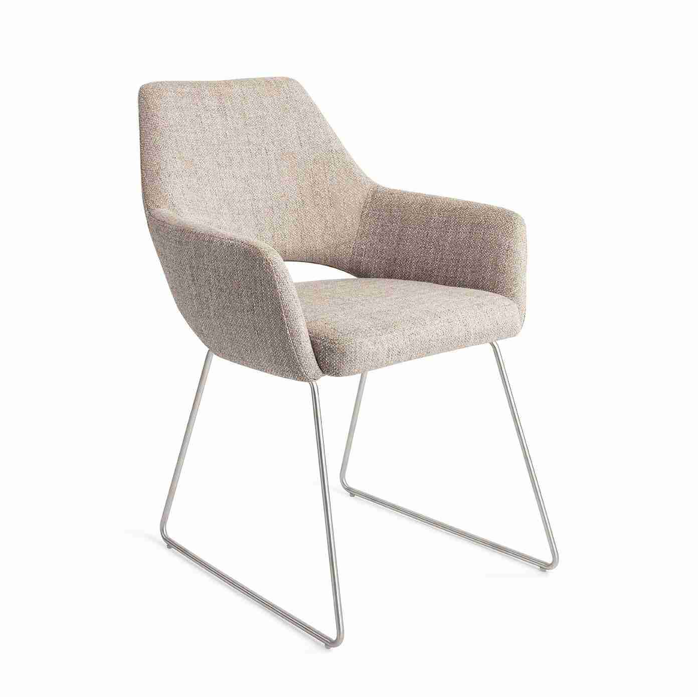Jesper Home Eetkamerstoel 'Yanai' Slide Steel, kleur Biscuit Beach