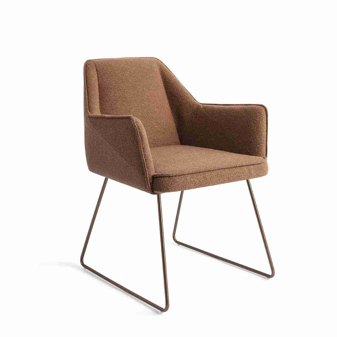 Jesper Home Eetkamerstoel 'Tome' Slide Rose, kleur Cinnamon Bun