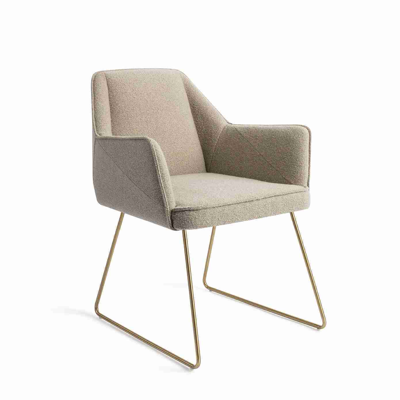 Jesper Home Eetkamerstoel 'Tome' Slide Gold, kleur Great Greige