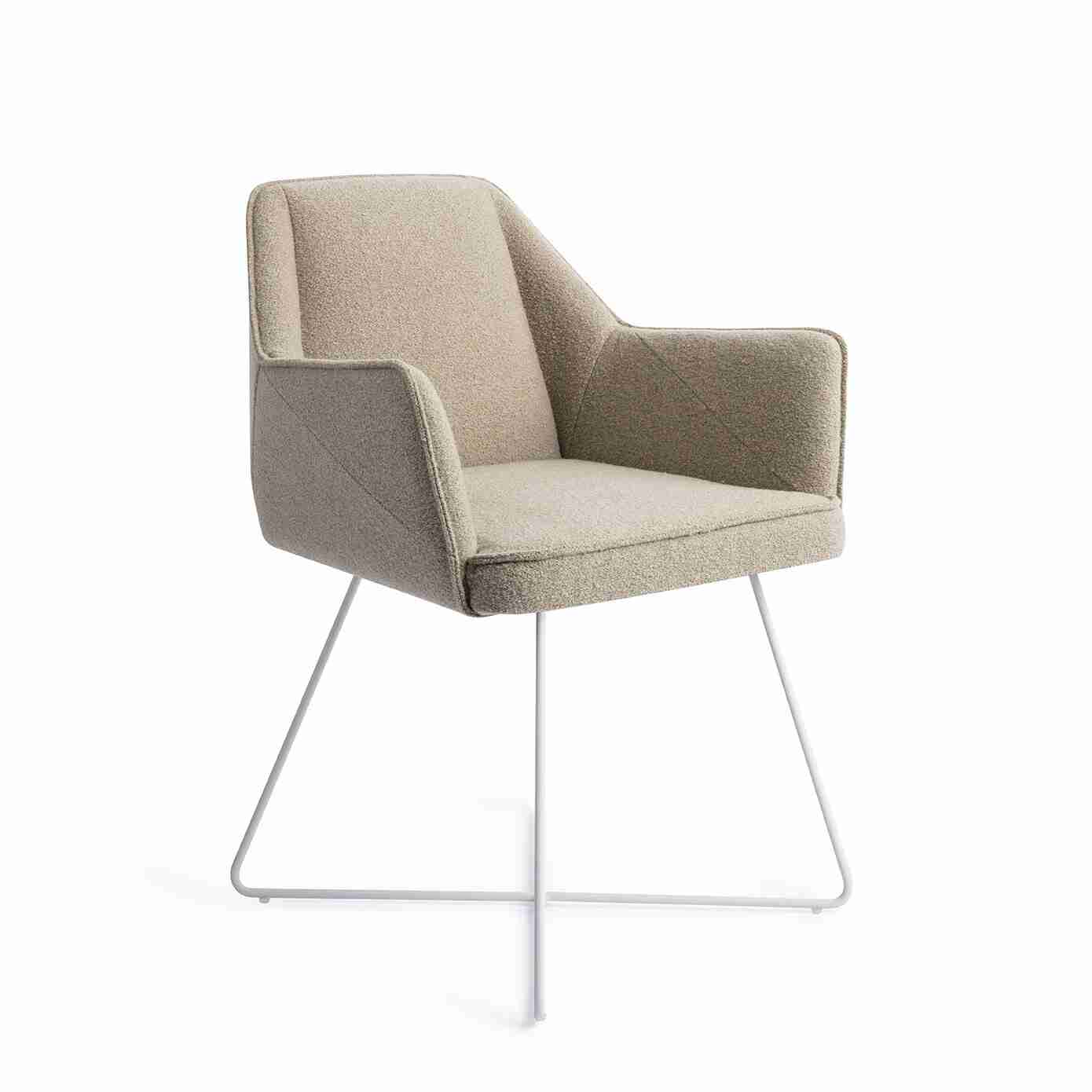 Jesper Home Eetkamerstoel 'Tome' Cross White, kleur Great Greige