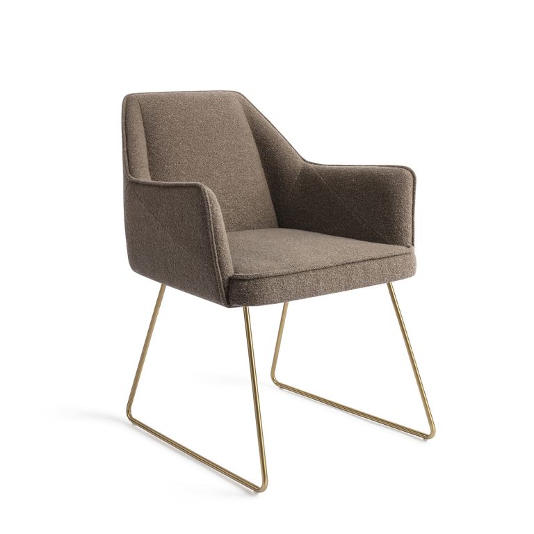 Jesper Home Eetkamerstoel 'Tome' Slide Gold, kleur Idaho Potato