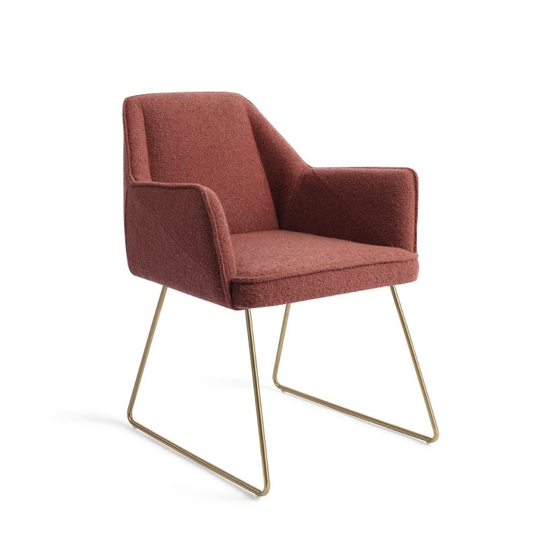 Jesper Home Eetkamerstoel 'Tome' Slide Gold, kleur Shabby Saffron