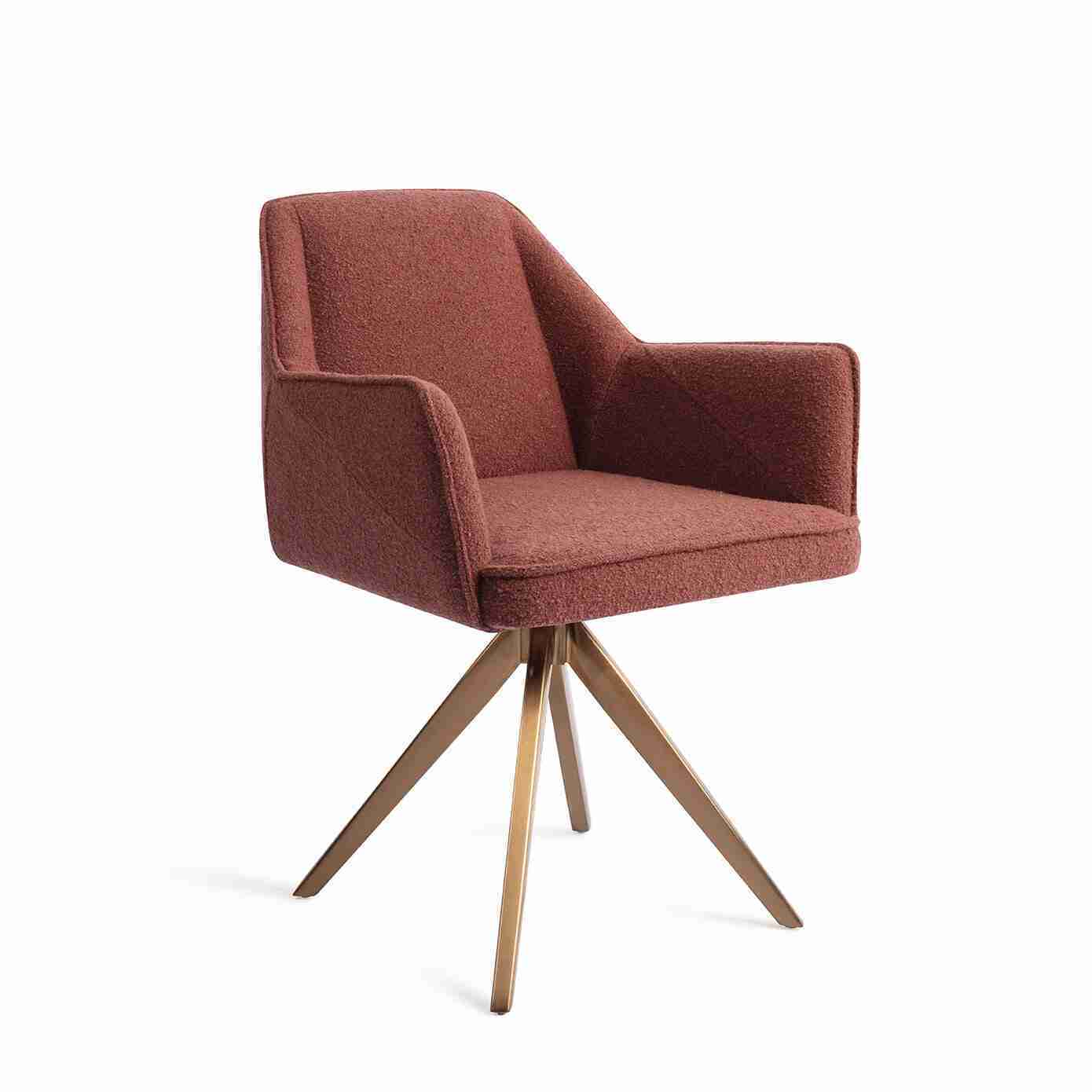 Jesper Home Eetkamerstoel 'Tome' Turn Rose, Draaibaar, kleur Shabby Saffron