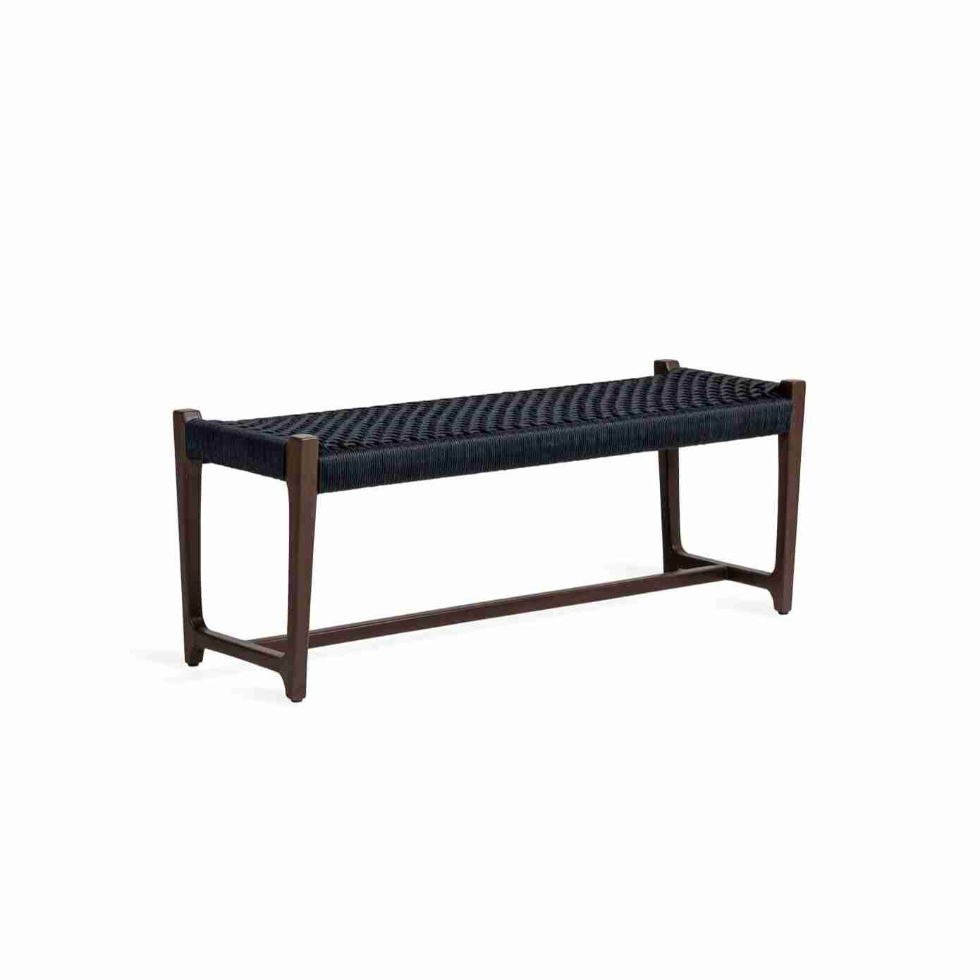 Jesper Home Bankje 'Kuwana' Espresso Teakhout, kleur Indigo