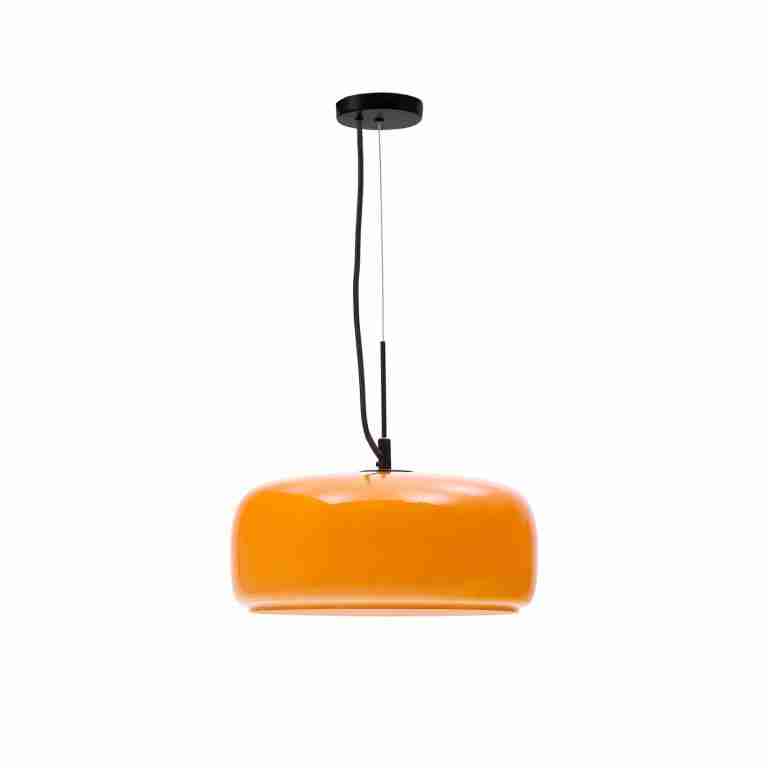 Kave Home Hanglamp 'Reig' 38cm, kleur Oranje