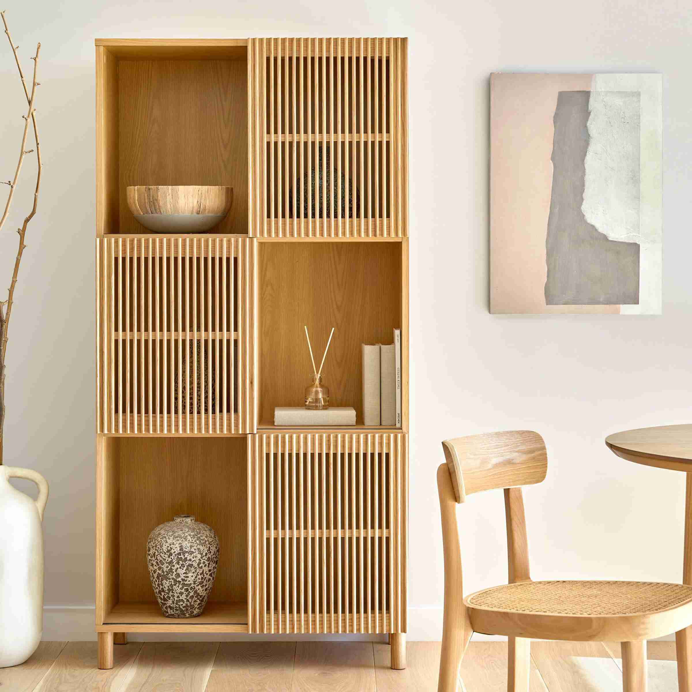 Kave Home Opbergkast 'Beyla' Eikenhout, 170 x 85cm, kleur Naturel
