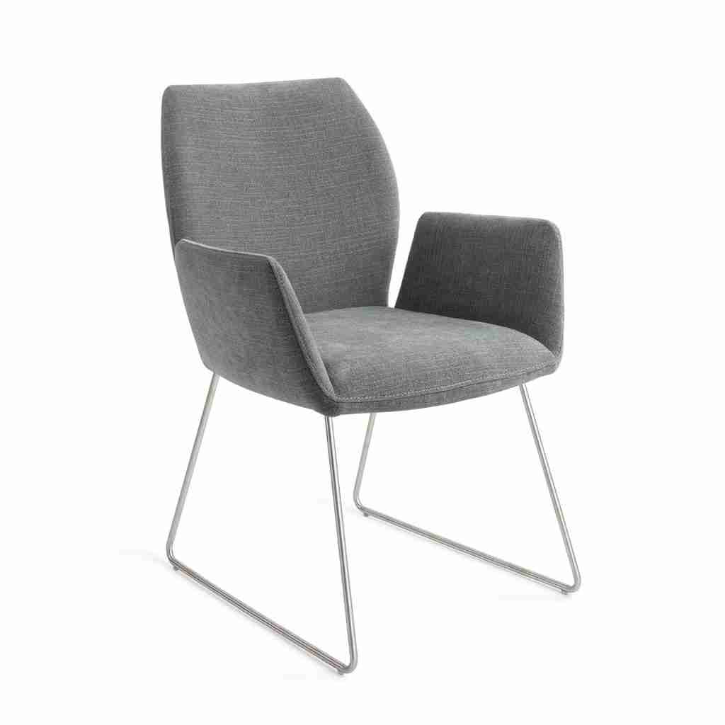 Jesper Home Eetkamerstoel 'Misaki' Slide Steel, kleur Breezy Blue