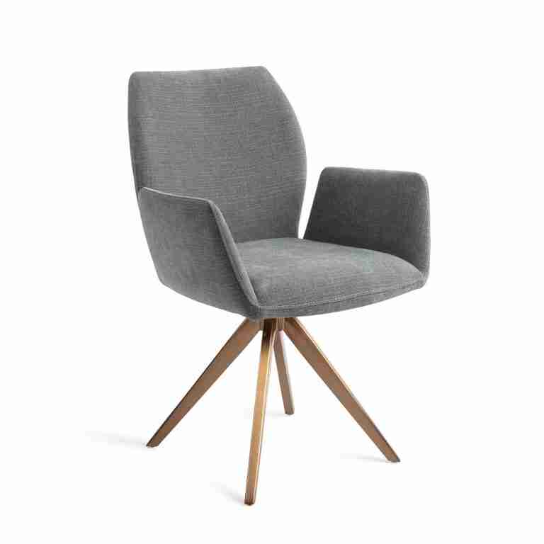 Jesper Home Draaibare Eetkamerstoel 'Misaki' Turn Rose, kleur Breezy Blue