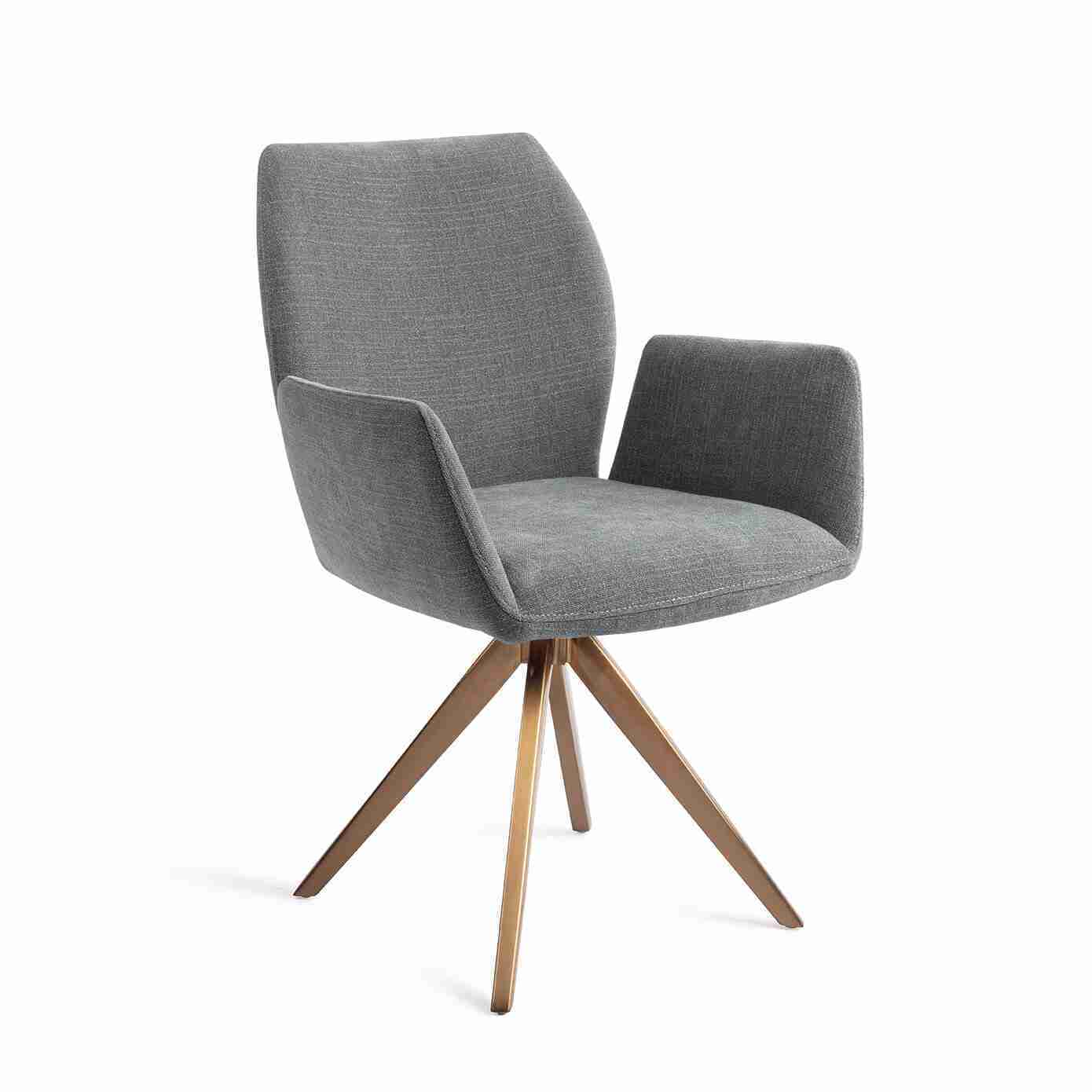 Jesper Home Draaibare Eetkamerstoel 'Misaki' Turn Rose, kleur Breezy Blue