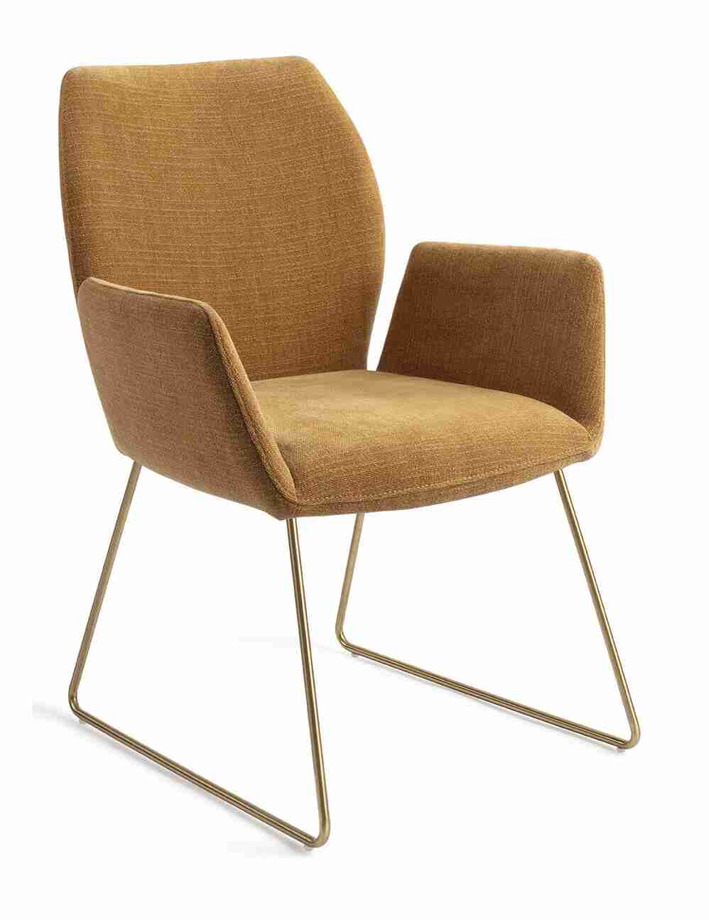 Jesper Home Eetkamerstoel 'Misaki' Slide Gold, kleur Honey Harvest