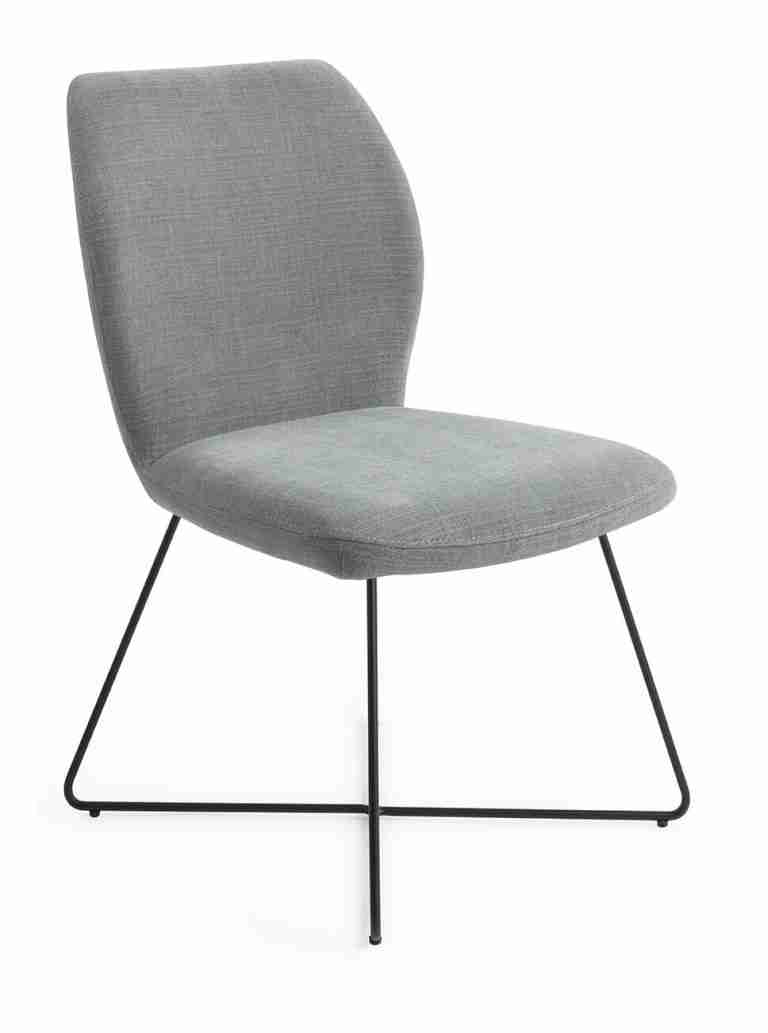 Jesper Home Eetkamerstoel 'Ikata' Cross Black, kleur Breezy Blue