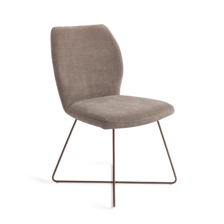 Jesper Home Eetkamerstoel 'Ikata' Cross Rose, kleur Mocha Mist