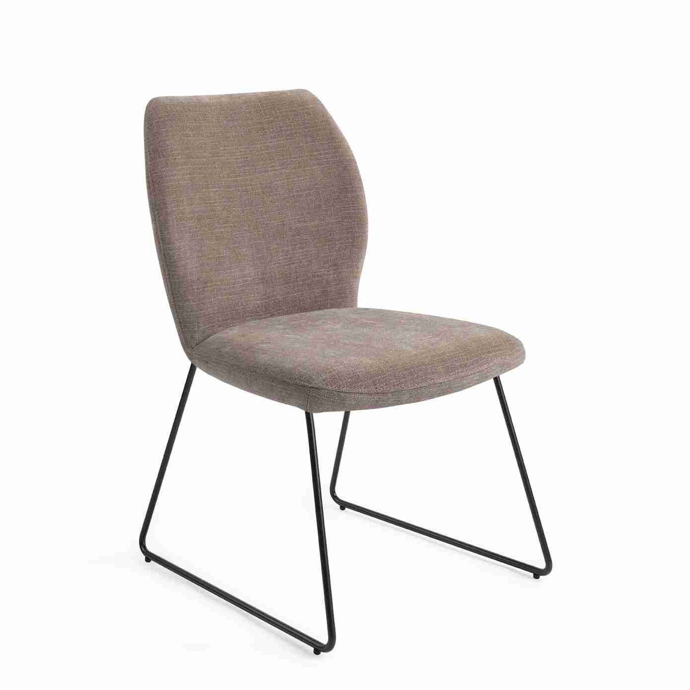 Jesper Home Eetkamerstoel 'Ikata' Slide Black, kleur Mocha Mist