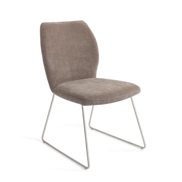 Jesper Home Eetkamerstoel 'Ikata' Slide Steel, kleur Mocha Mist