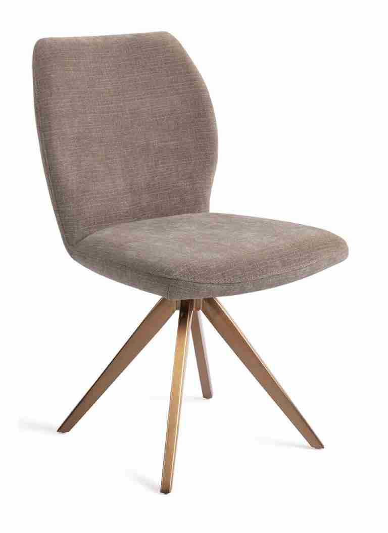 Jesper Home Draaibare Eetkamerstoel 'Ikata' Turn Rose, kleur Mocha Mist