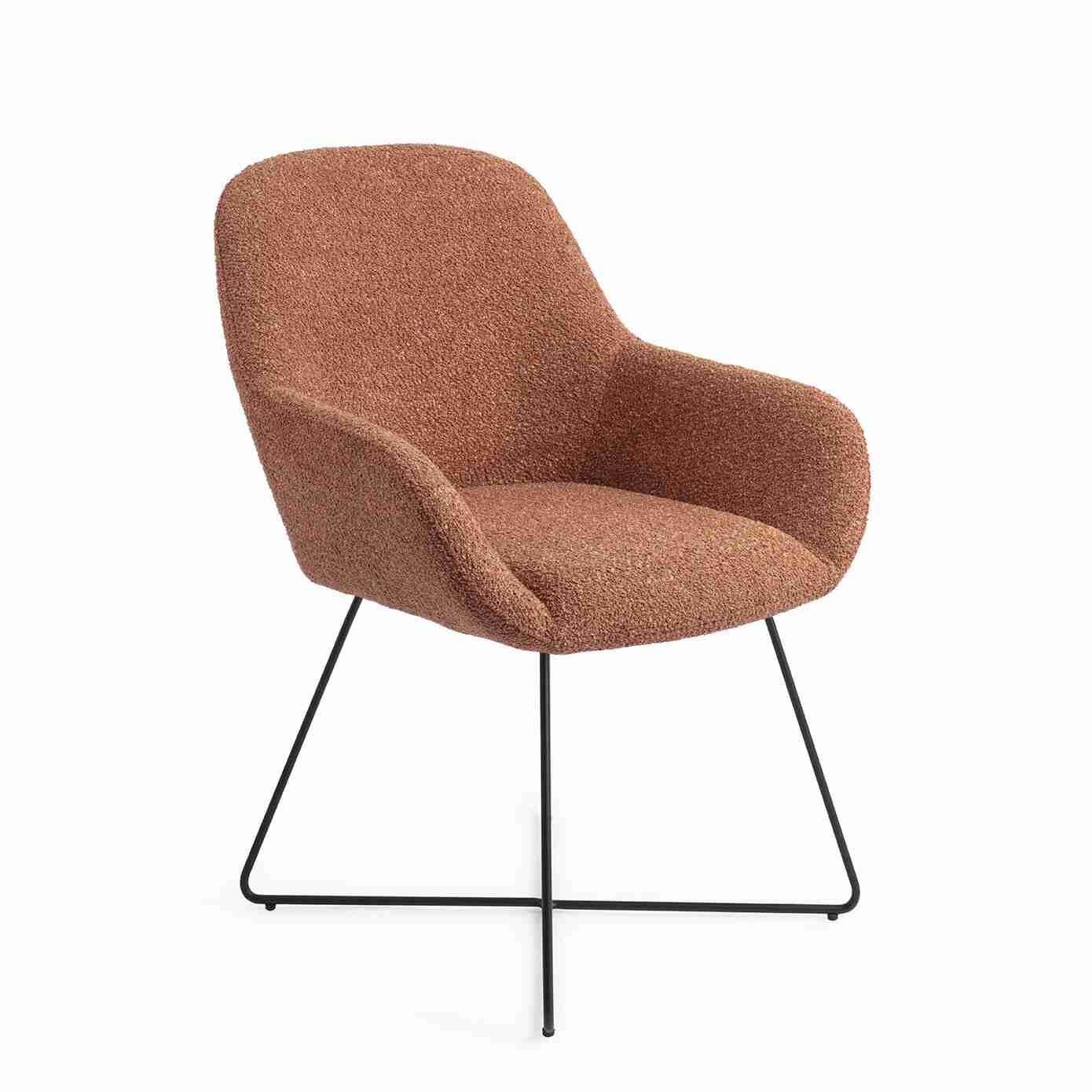 Jesper Home Eetkamerstoel 'Kushi' Cross Black, kleur Amber Autumn