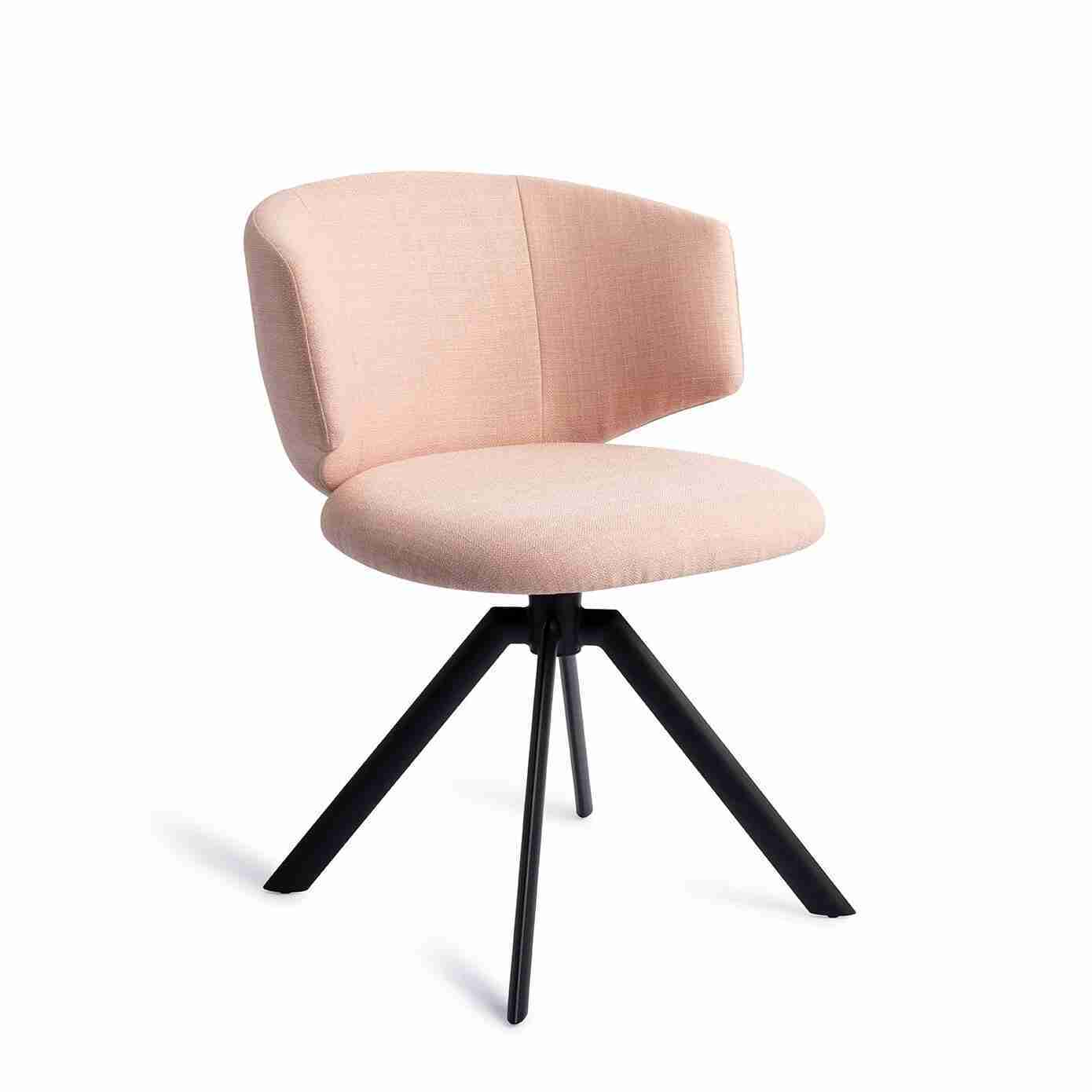 Jesper Home Draaibare Eetkamerstoel 'Misato' kleur Pink Peony