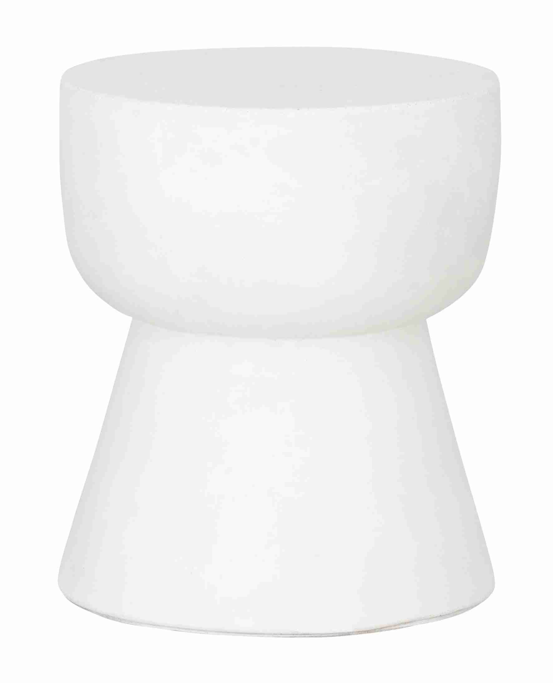 MUST Living Krukje 'Motto' Cement, 30cm, kleur Wit