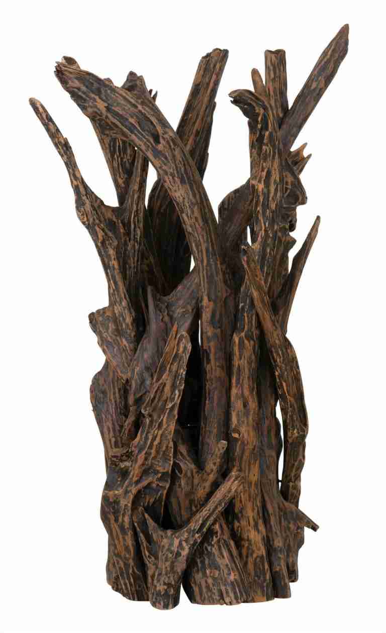 MUST Living Tafellamp 'Spot' Teakhout, 60cm, kleur Zwart