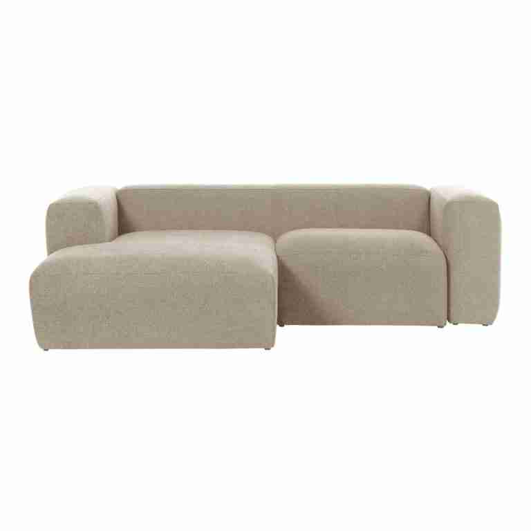 Kave Home 2-zits Bank 'Blok' Links, 240cm, kleur Beige
