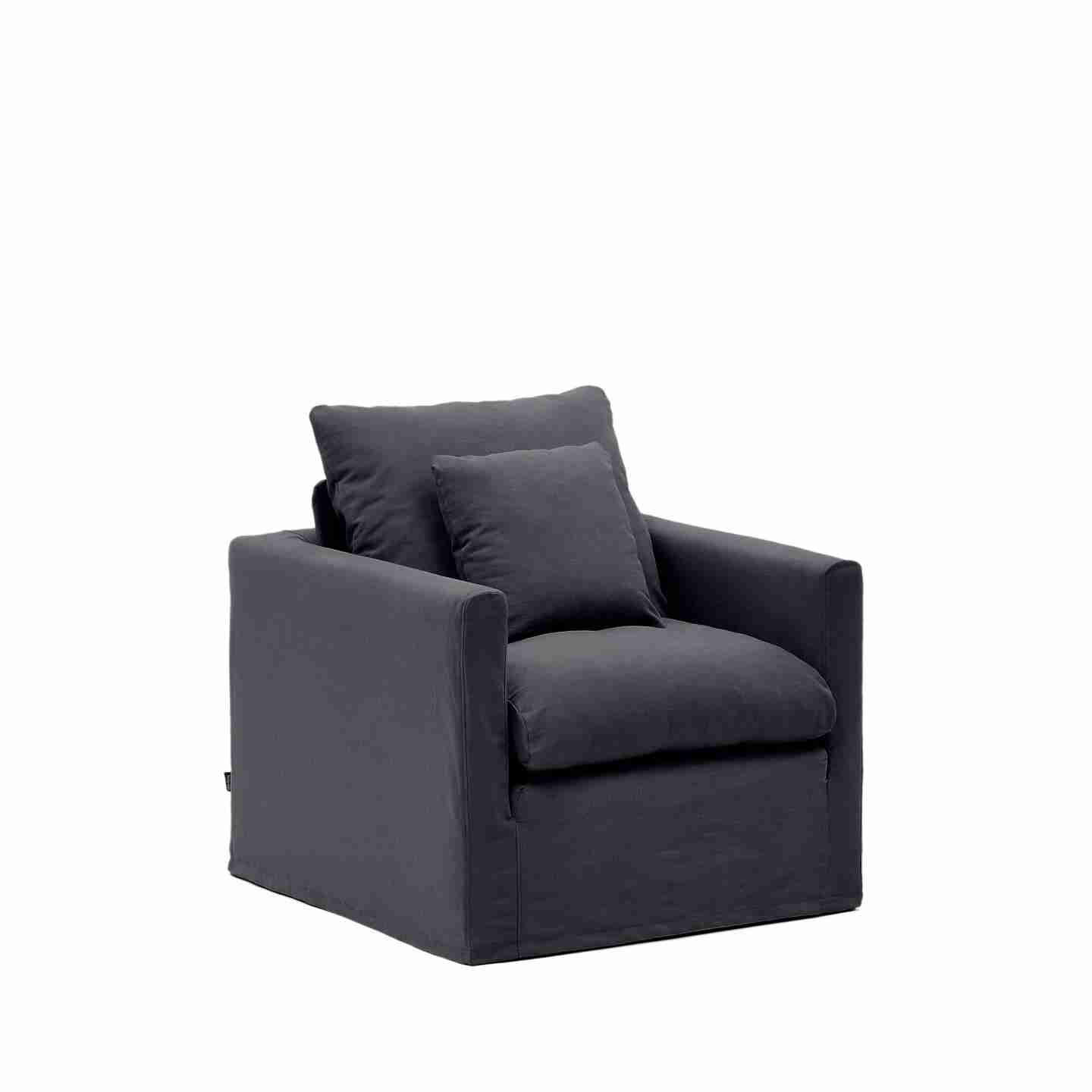 Kave Home Fauteuil 'Nora' kleur Antraciet