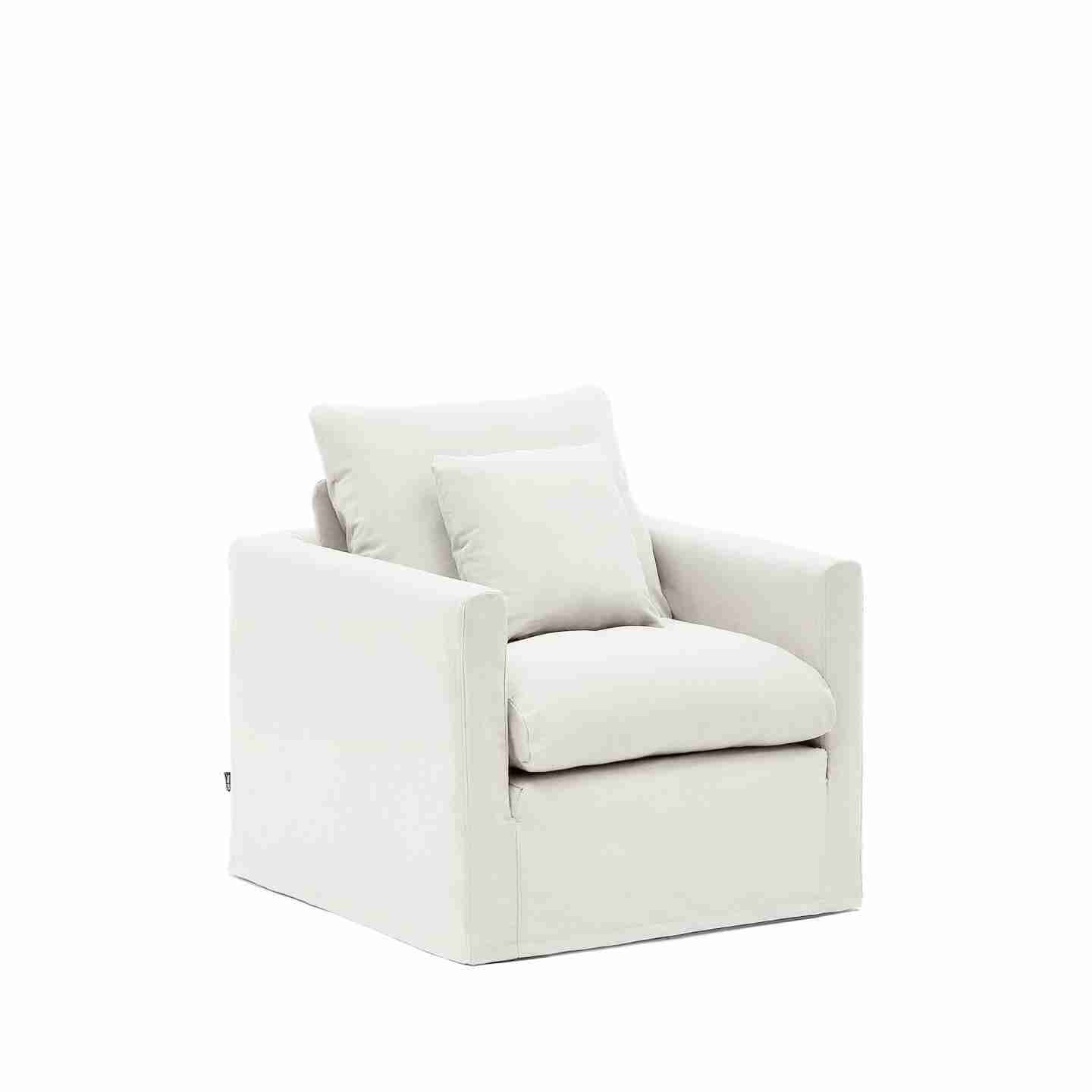 Kave Home Fauteuil 'Nora' kleur Ecru