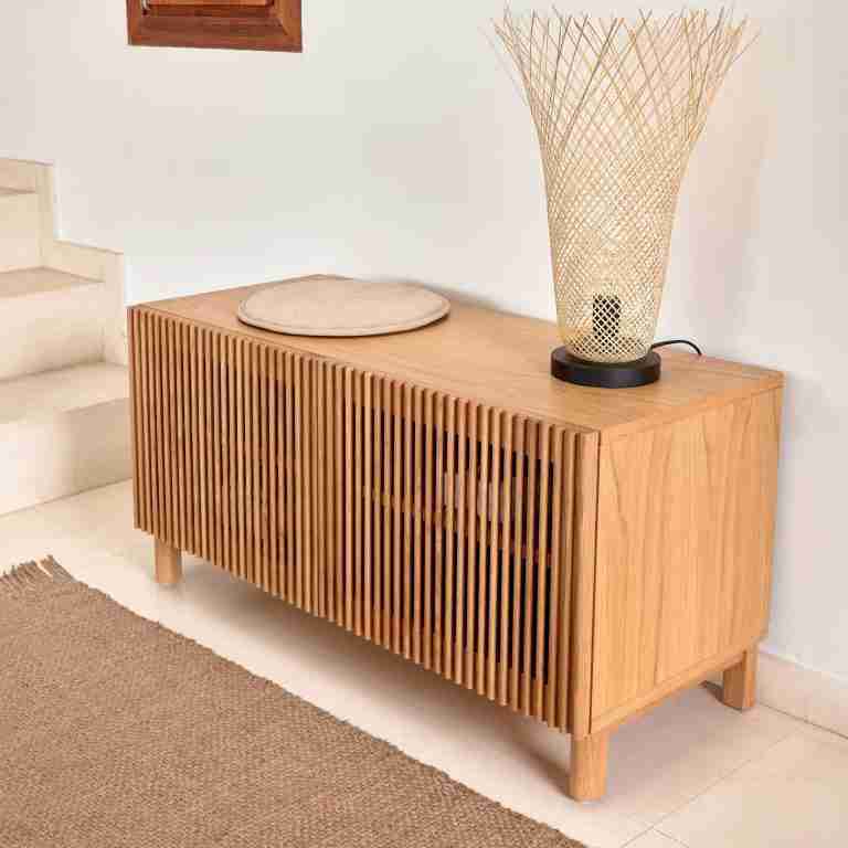 Kave Home Schoenenkast 'Beyla' Eikenhout, kleur Naturel