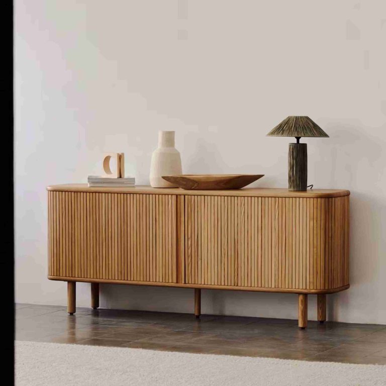 Kave Home Dressoir 'Mailen' Essenhout, 180cm, kleur Naturel
