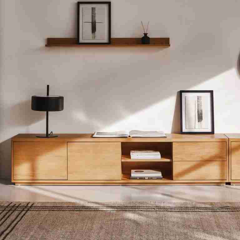 Kave Home TV-meubel 'Abilen' Eiken, 200cm, kleur Naturel
