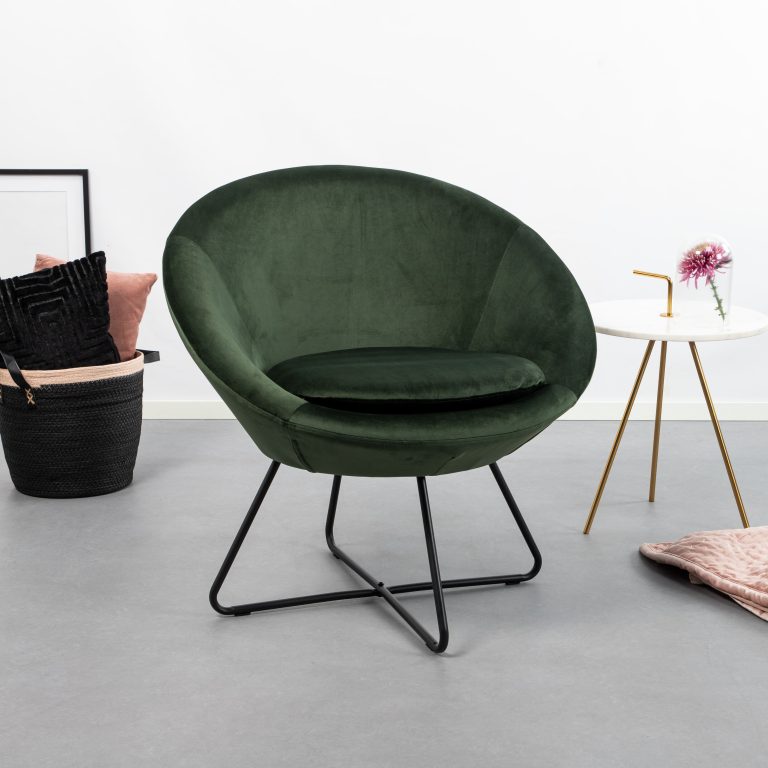 Sohome Fauteuil 'Vagn' Velvet, kleur Forest Green