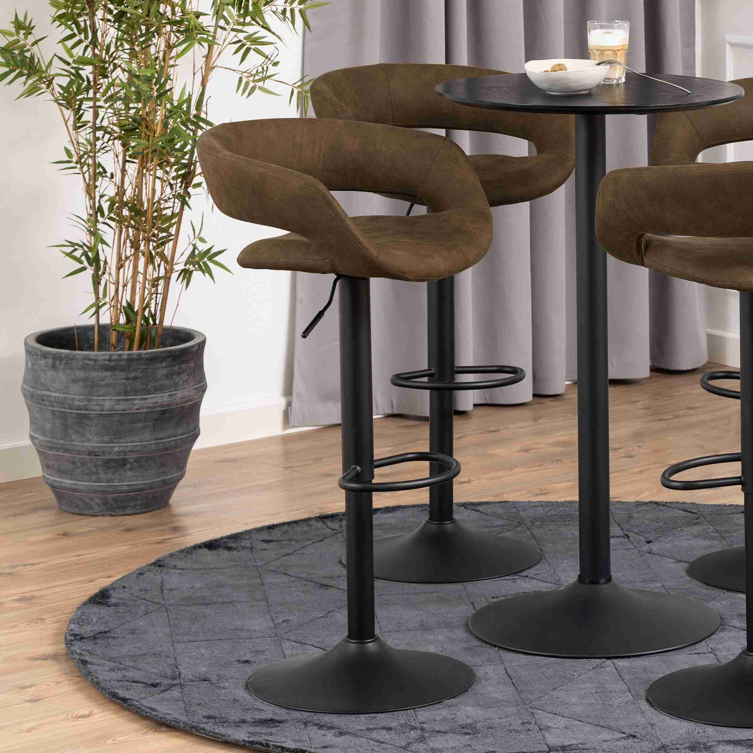 Bendt Barkruk 'Pia' (zithoogte 59-80cm), kleur Bruin