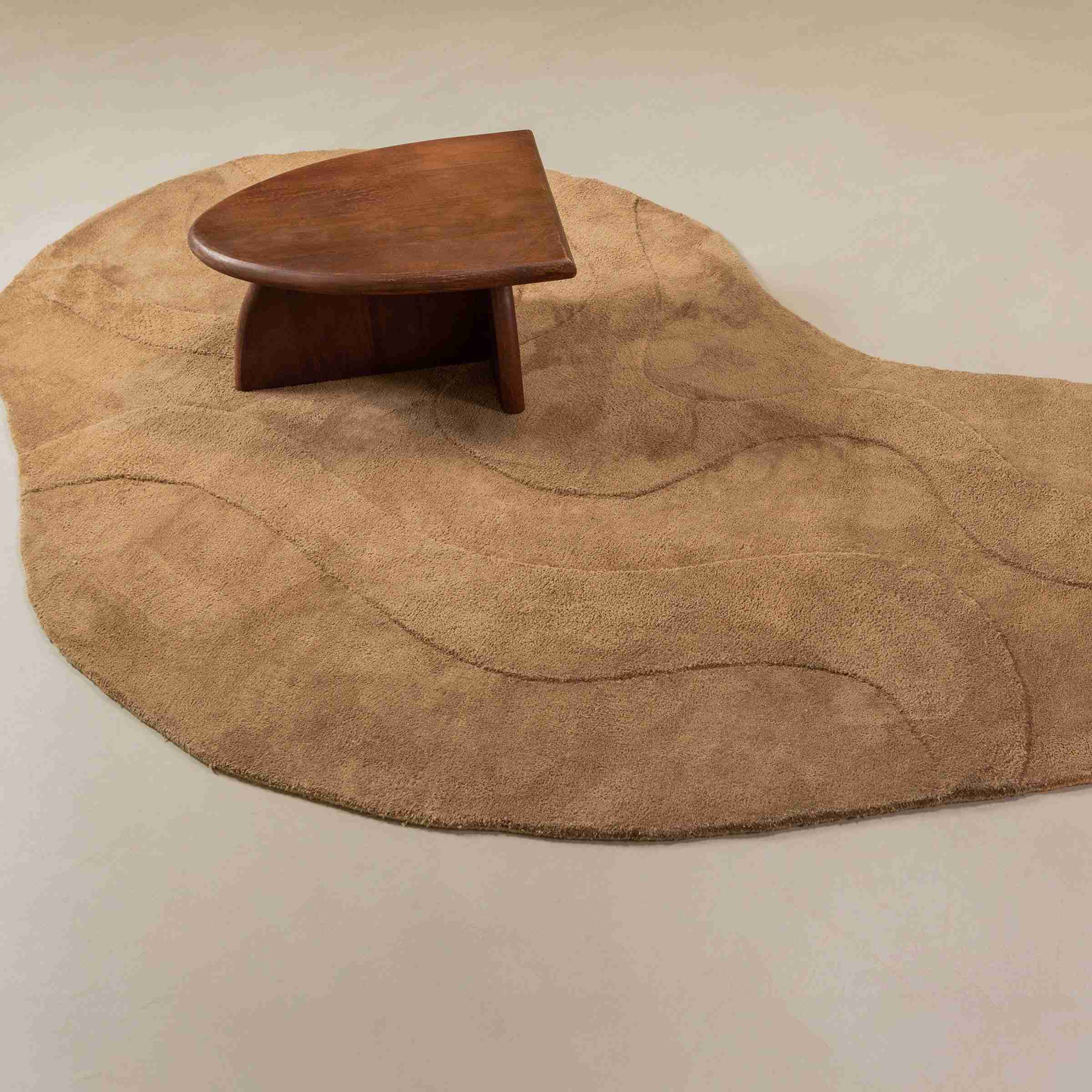 WOOOD Organisch Vloerkleed 'Alya' 170 x 240cm, kleur Pale Brown