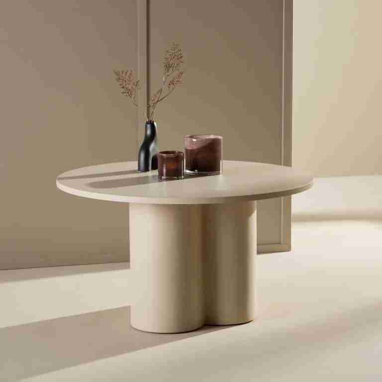Nohr Ronde Salontafel 'Anh' 80cm, kleur Beige