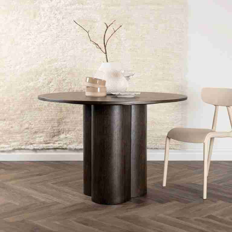 Nohr Ronde Eettafel 'Anh' 110cm, kleur Mokka