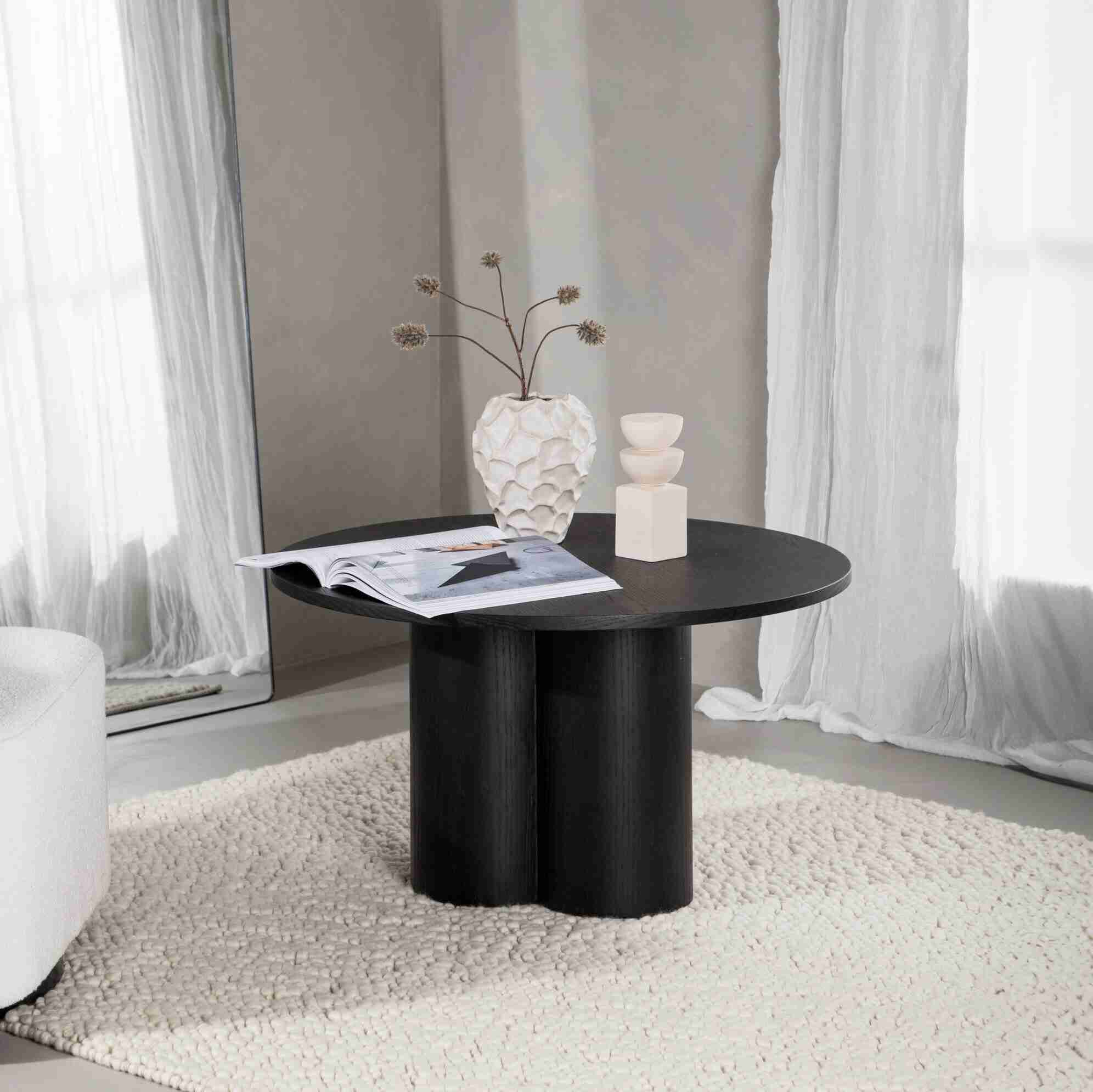 Nohr Ronde Salontafel 'Anh' 80cm, kleur Zwart