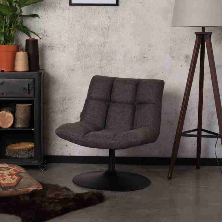 Dutchbone Fauteuil 'Bar', kleur Donkergrijs