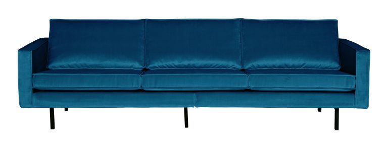 WOOOD Bank 3-zits 'Rodeo' Velvet, kleur Blauw