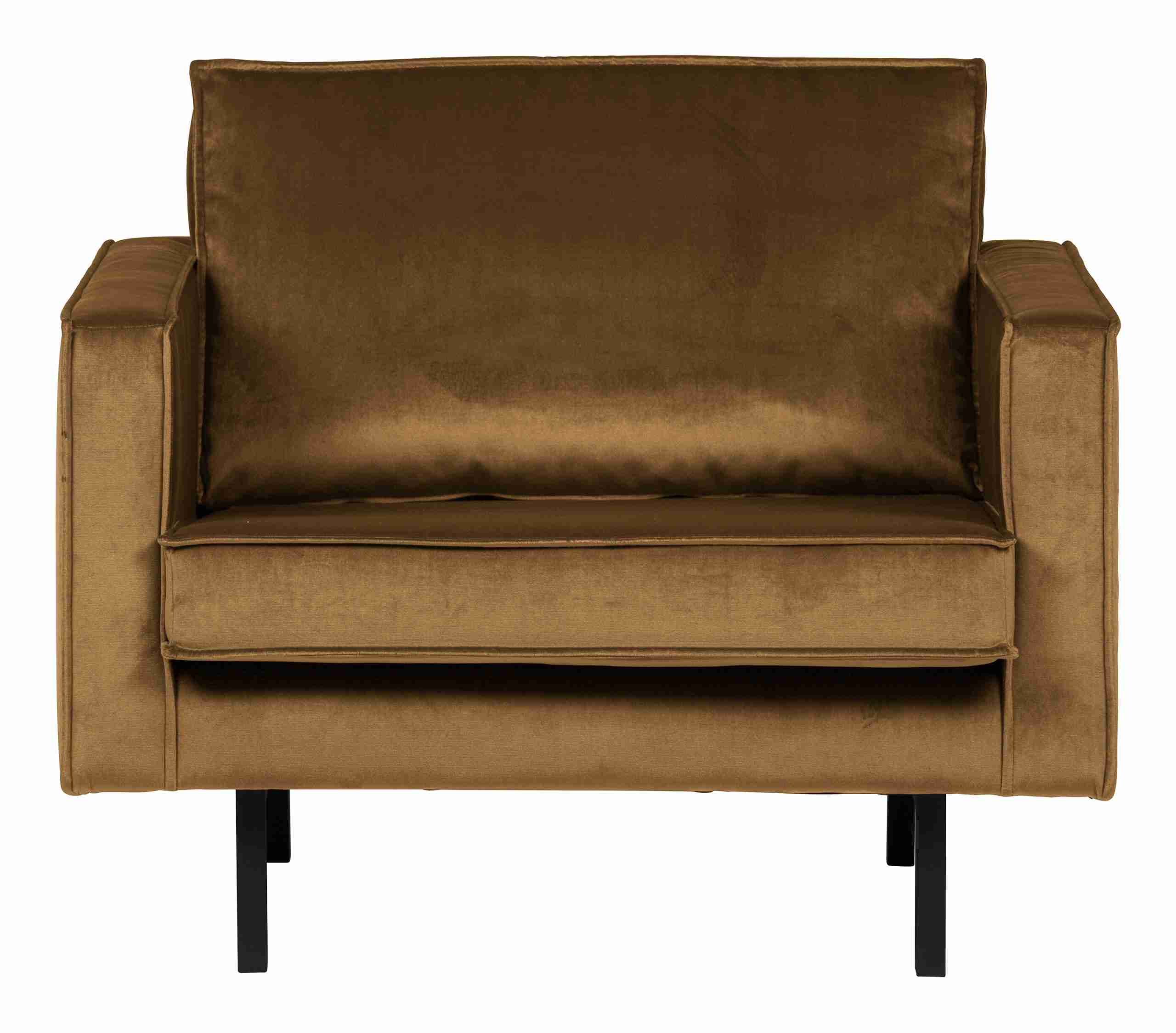 WOOOD Fauteuil 'Rodeo' Velvet, kleur Honing (geel)
