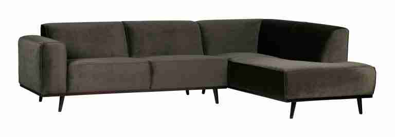 WOOOD Loungebank 'Statement' Velvet, Rechts, kleur Groen