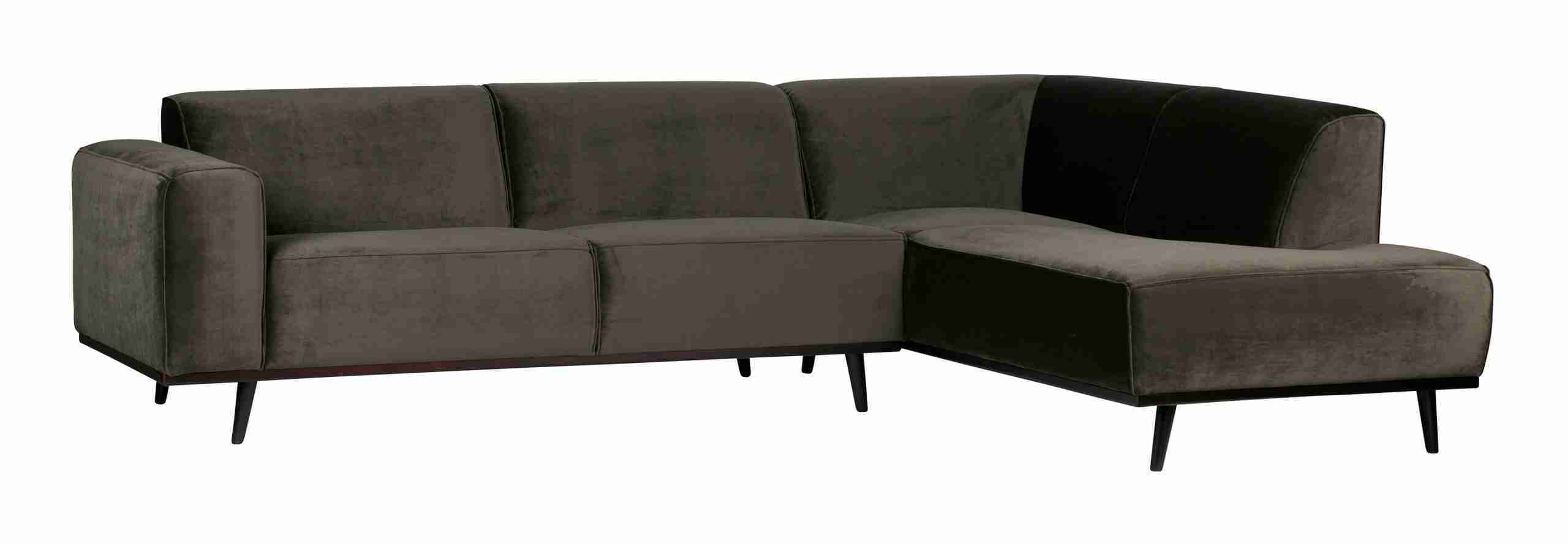 WOOOD Loungebank 'Statement' Velvet, Rechts, kleur Groen