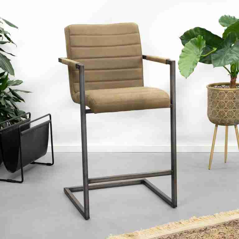 Tower Living Barkruk 'Rocca' (zithoogte 69cm), kleur groen